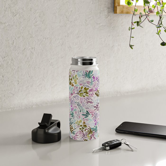 Beige Tory Flowers Water Bottle Gallery Image 4