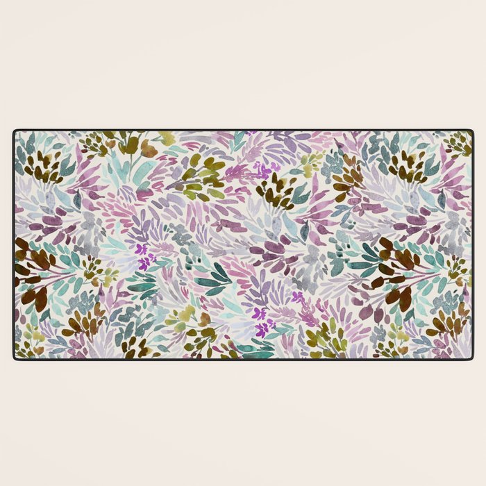 Beige Tory Flowers Desk Mat Gallery Image 3