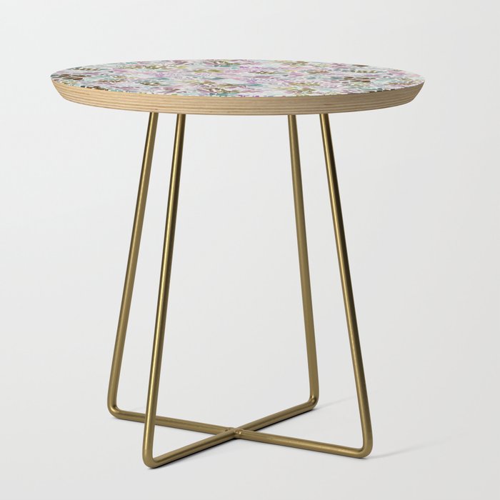 Beige Tory Flowers Side Table Gallery Image 1