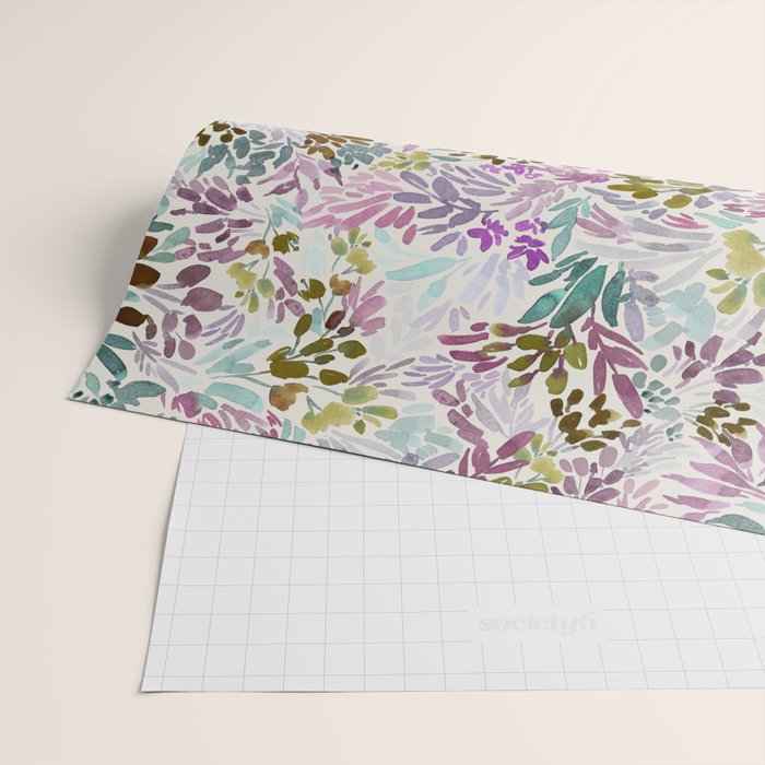 Beige Tory Flowers Wrapping Paper Gallery Image 2