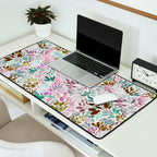 Beige Tory Flowers Desk Mat Gallery Image 2