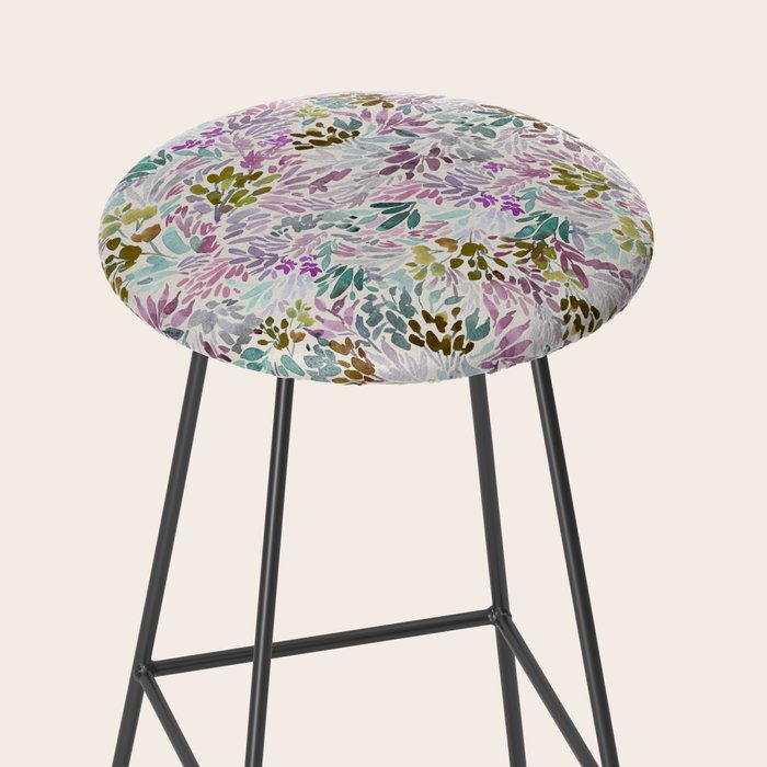 Beige Tory Flowers Stool Gallery Image 2