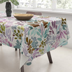 Beige Tory Flowers Tablecloth Gallery Image 3