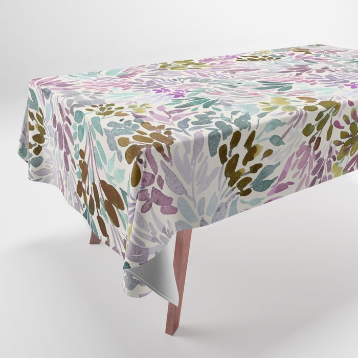 Beige Tory Flowers Tablecloth Gallery Image 1