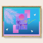 Memphis pattern 80 - 80s / 90s Retro / summer palm tree Serving Tray Gallery Image 1