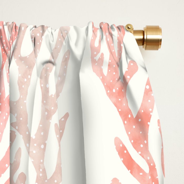coral - warm pink Window Curtain Gallery Image 2
