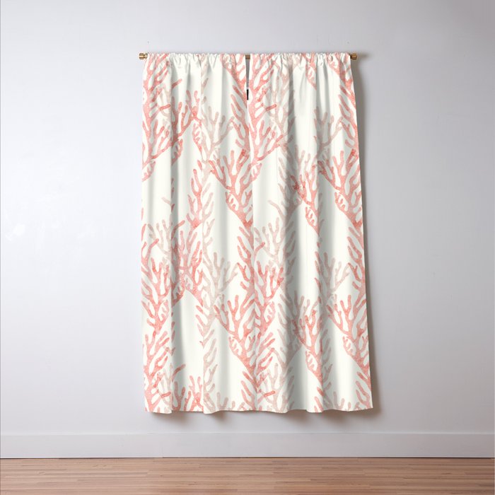 coral - warm pink Window Curtain Gallery Image 3