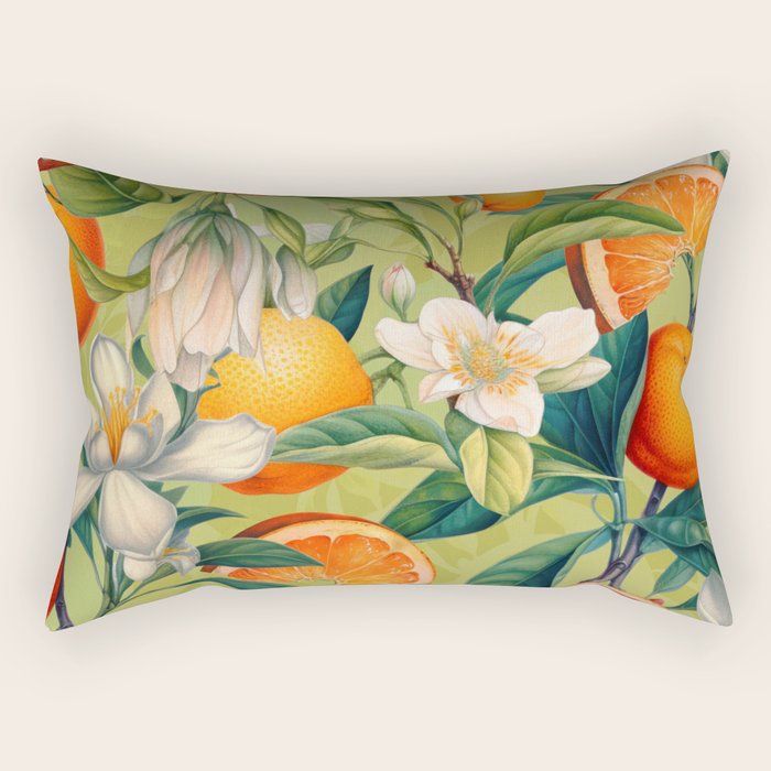 Orange Blossoms Rectangular Pillow Gallery Image 1