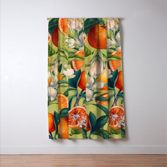 Orange Blossoms Window Curtain Gallery Image 3
