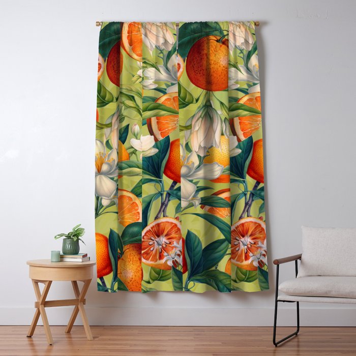 Orange Blossoms Window Curtain Gallery Image 1