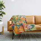 Orange Blossoms Throw Blanket Gallery Image 1