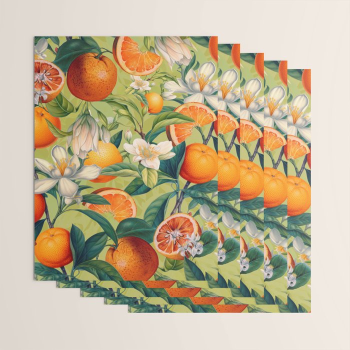 Orange Blossoms Wrapping Paper Gallery Image 3