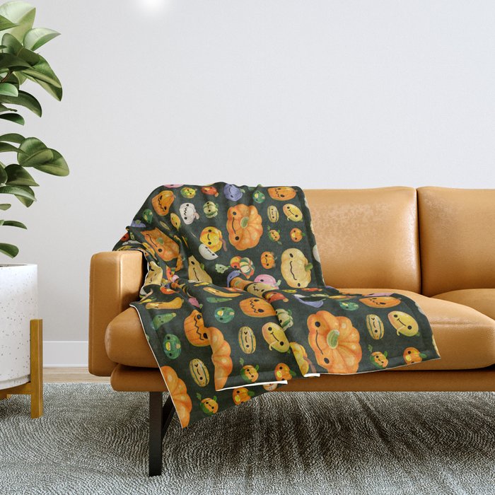Pumpkin and squash Throw Blanket Gallery Image 1
