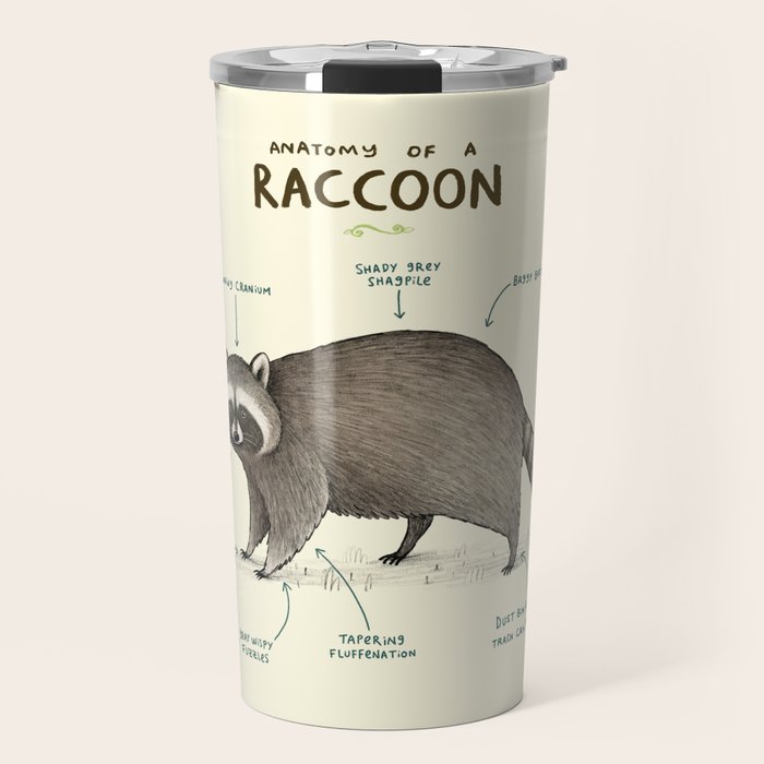 Anatomy of a Raccoon Travel Mug Gallery Image 1