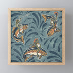 Rodeo Frogs - Blue Mini Art Print Gallery Image 1
