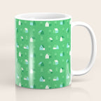 Green eco friendly house city pattern Coffee Mug Gallery Image 1