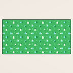 Green eco friendly house city pattern Desk Mat Gallery Image 3
