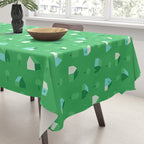 Green eco friendly house city pattern Tablecloth Gallery Image 3