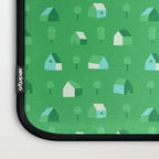 Green eco friendly house city pattern Laptop Sleeve Gallery Image 3