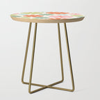 Retro Pinwheel Snowflakes - Holiday Colors Side Table Gallery Image 1