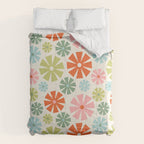 Retro Pinwheel Snowflakes - Holiday Colors Comforter Gallery Image 6