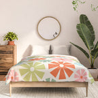 Retro Pinwheel Snowflakes - Holiday Colors Comforter Gallery Image 3