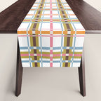 Bold Crosshatch Colorful Table Runner Gallery Image 1