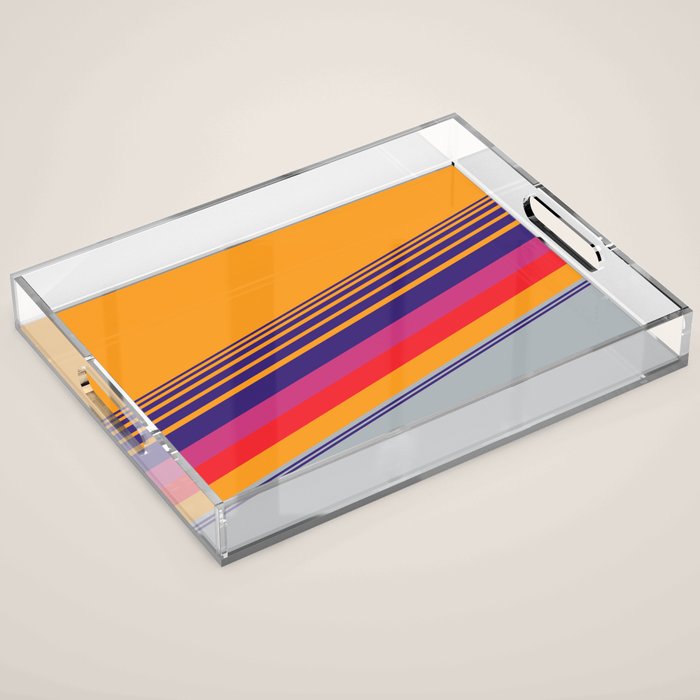 VHS pattern design 2 - 80s / 90s Retro Acrylic Tray Gallery Image 1
