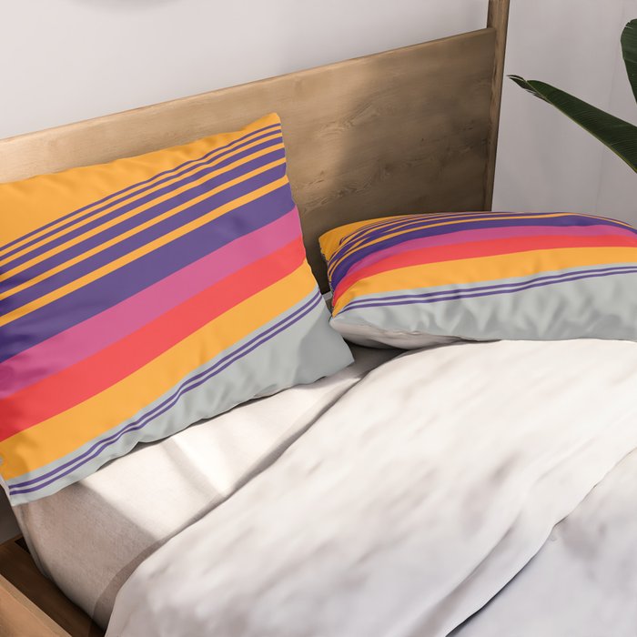 VHS pattern design 2 - 80s / 90s Retro Pillow Sham Gallery Image 2