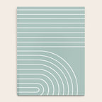 Minimal Line Curvature VII Sage Green Mid Century Modern Arch Abstract Notebook Gallery Image 4