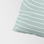 Minimal Line Curvature VII Sage Green Mid Century Modern Arch Abstract Pillow Sham Gallery Image 4