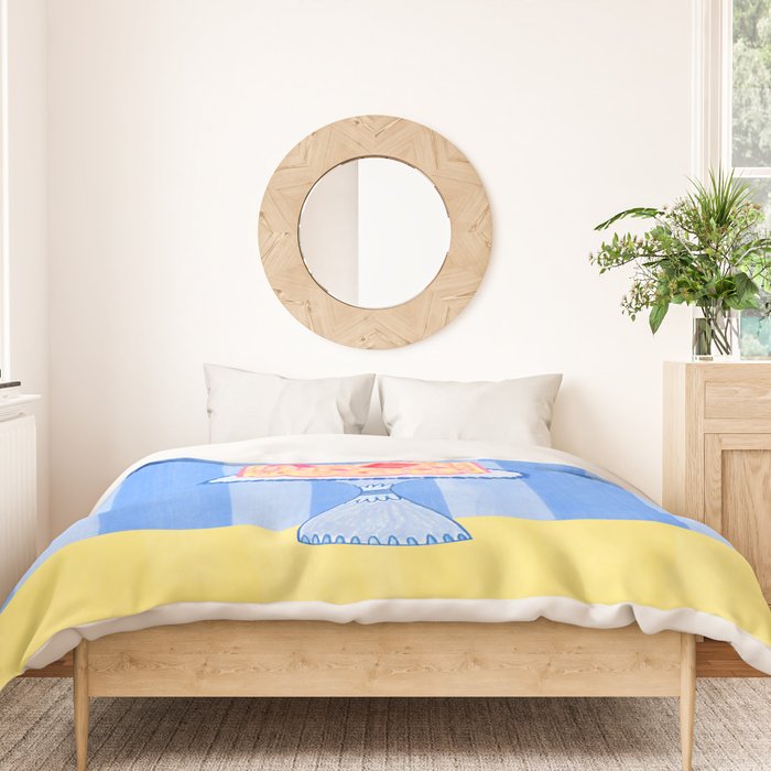 Mold the Future & Vote in Blueberry Blue Duvet Cover Gallery Image 3