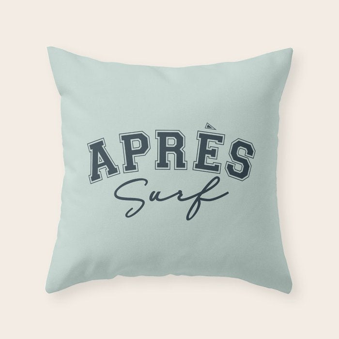 Aprés Surf Throw Pillow Gallery Image 1