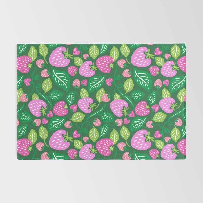 Strawberry Fields - Pink and Green Rug Gallery Image 2