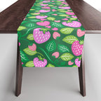 Strawberry Fields - Pink and Green Table Runner Gallery Image 1