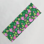 Strawberry Fields - Pink and Green Yoga Mat Gallery Image 1