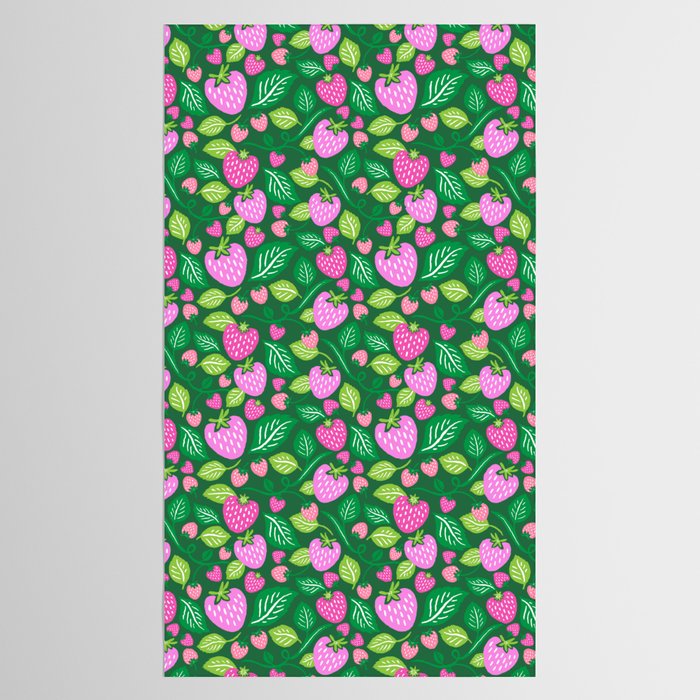 Strawberry Fields - Pink and Green Tablecloth Gallery Image 2