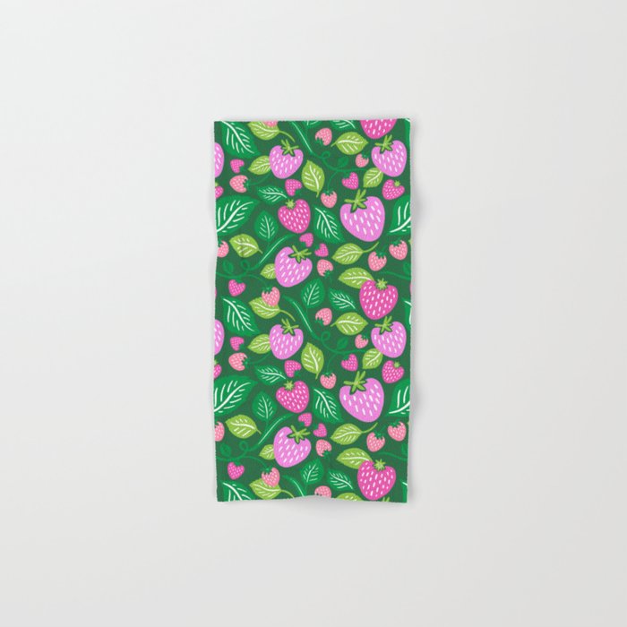 Strawberry Fields - Pink and Green Bath Towel Gallery Image 1