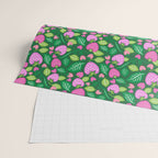 Strawberry Fields - Pink and Green Wrapping Paper Gallery Image 2