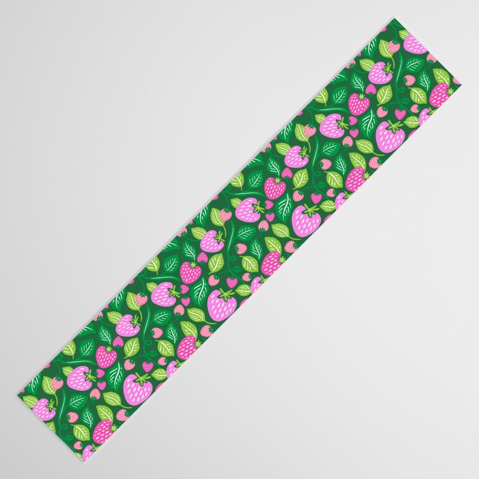 Strawberry Fields - Pink and Green Table Runner Gallery Image 3