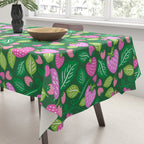 Strawberry Fields - Pink and Green Tablecloth Gallery Image 3