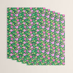 Strawberry Fields - Pink and Green Wrapping Paper Gallery Image 3