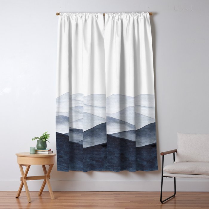 Watercolor Mountains Window Curtain Gallery Image 5