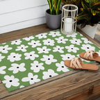 Daisy field - green Outdoor Rug Gallery Image 2