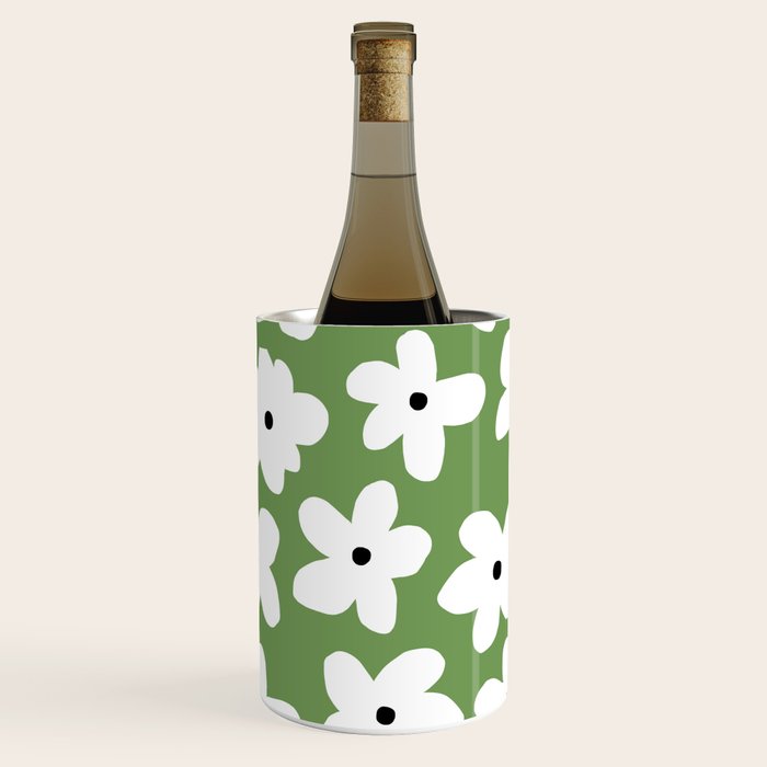 Daisy field - green Wine Chiller Gallery Image 1