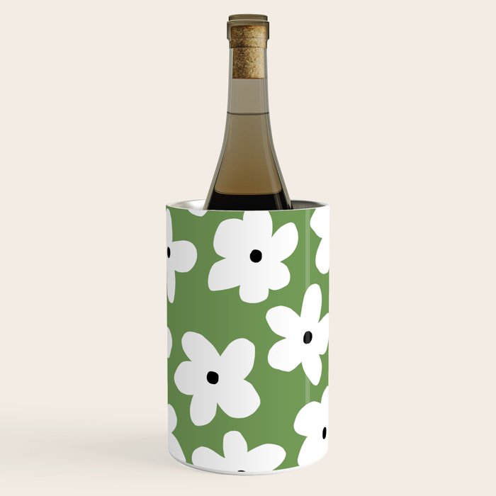 Daisy field - green Wine Chiller Gallery Image 3