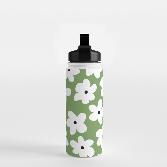 Daisy field - green Water Bottle Gallery Image 2