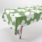 Daisy field - green Tablecloth Gallery Image 1