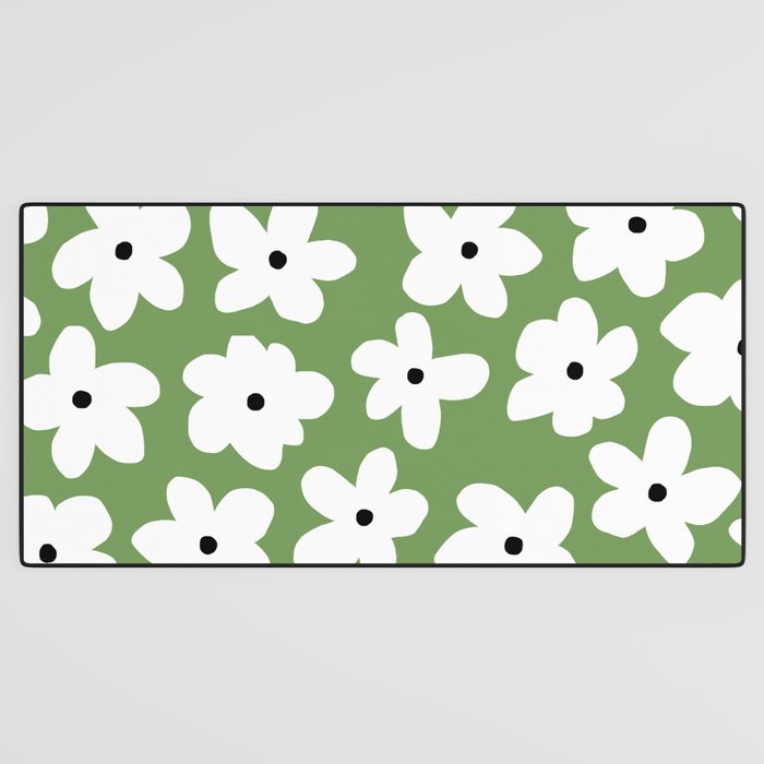 Daisy field - green Desk Mat Gallery Image 3