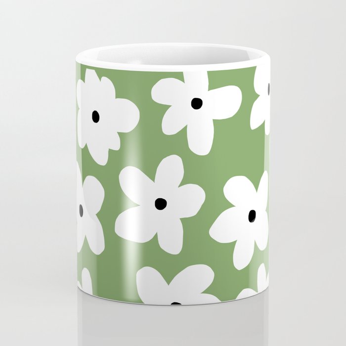 Daisy field - green Coffee Mug Gallery Image 4